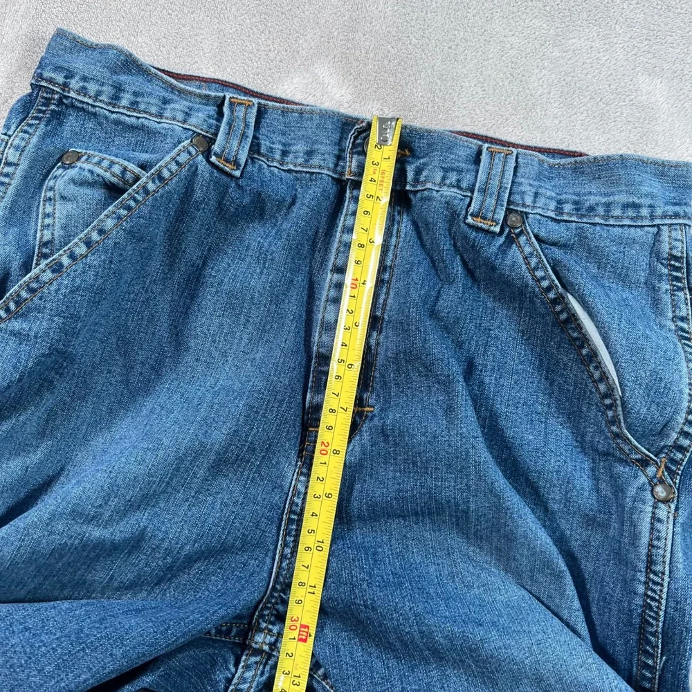 Chaps Denim Carpenter Jeans Mens Size 32x34 Blue Hammer Loop Straight Leg Cotton